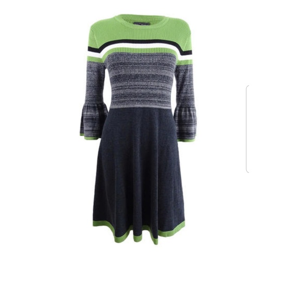 New Jessica Howard Bell Sleeve Sweater Dress - Picture 3 of 6